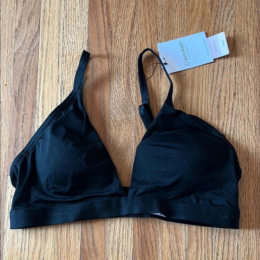 Calvin Klein Black Wireless Triangle Bralette